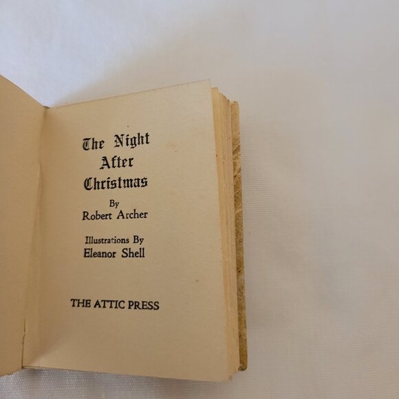 Vintage The Night After Christmas, By Robert Archer, Miniature Book, 1977 - Picture 5 of 9